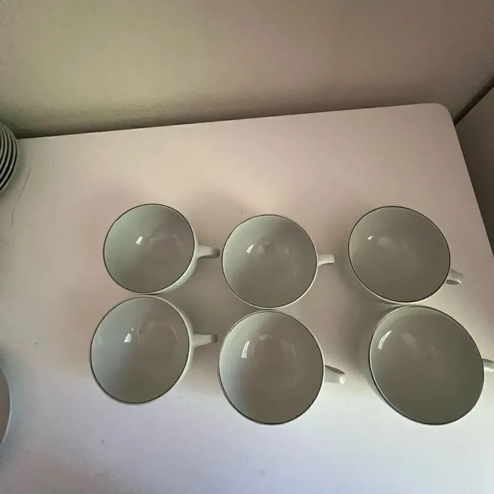 Royal Copenhagen set for 6 cups & saucers 3074 design from 1963 by Goethe Meyer